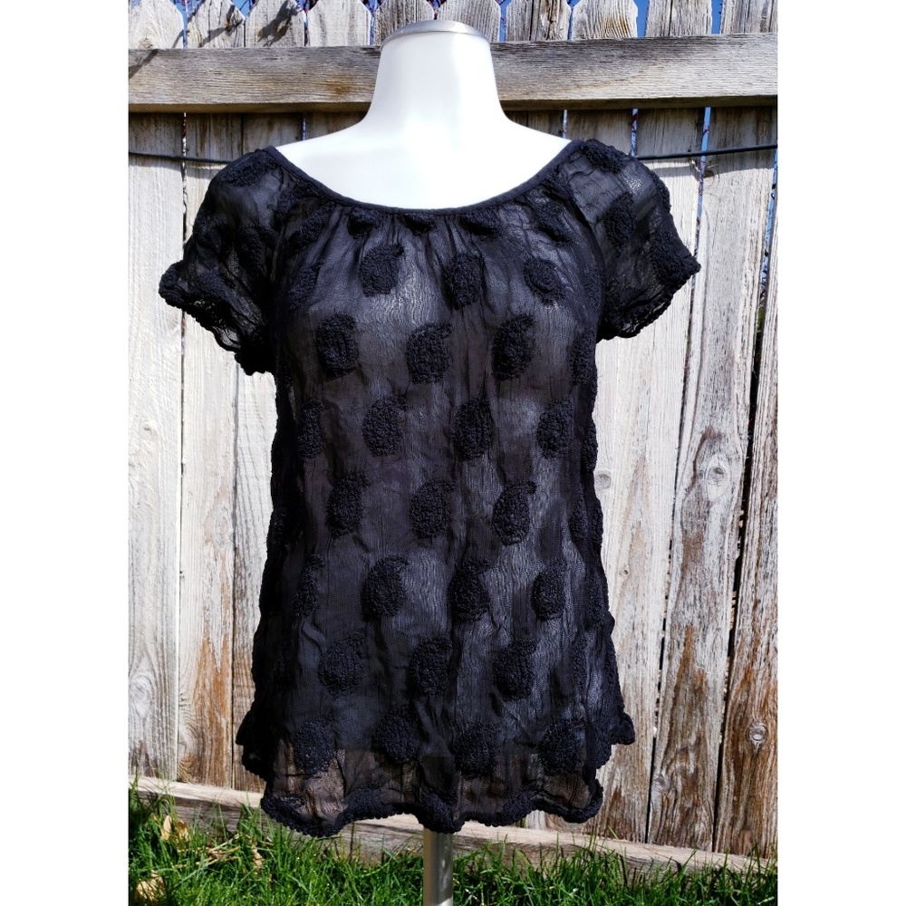 💋 Lucky Brand Short Sleeve Blouse// Paisley's